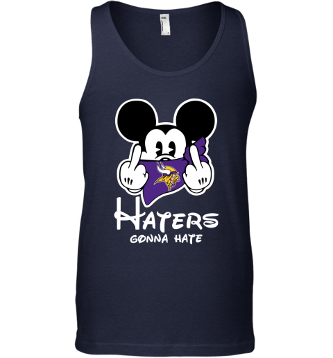 NFL Minnesota Vikings Haters Gonna Hate Mickey Mouse Disney Football T Shirt Vn18uPupnOB unisex tank 17 95 151514 front navy