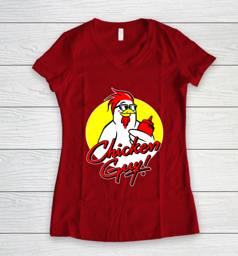 Chicken Guy Women's V-Neck T-Shirt 6
