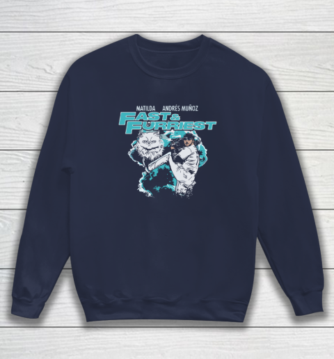 Matilda & Andres Muñoz Fast & Furriest Mariners Sweatshirt 2