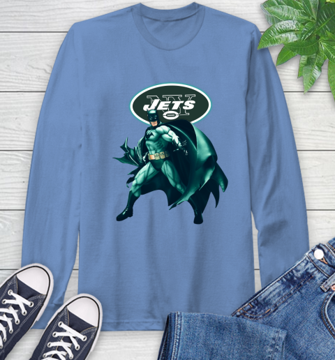 NFL Batman Football Sports New York Jets Long Sleeve T-Shirt 11