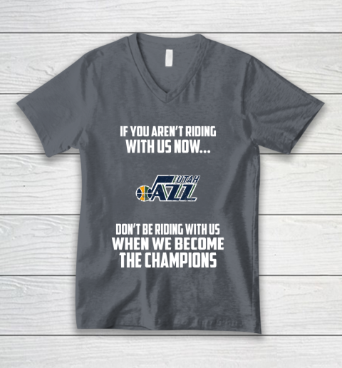 NBA Utah Jazz Basketball We Become The Champions V-Neck T-Shirt 4