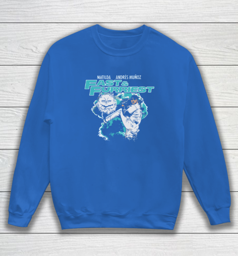 Matilda & Andres Muñoz Fast & Furriest Mariners Sweatshirt 5