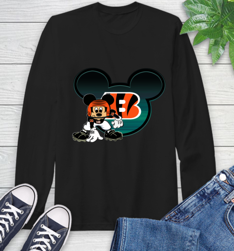 NFL Cincinnati Bengals Mickey Mouse Disney Football T Shirt Long Sleeve T-Shirt 2