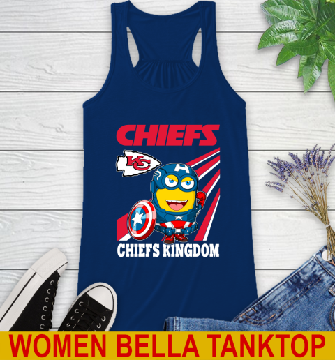 NFL Football Kansas City Chiefs Captain America Marvel Avengers Minion Shirt Racerback Tank 7