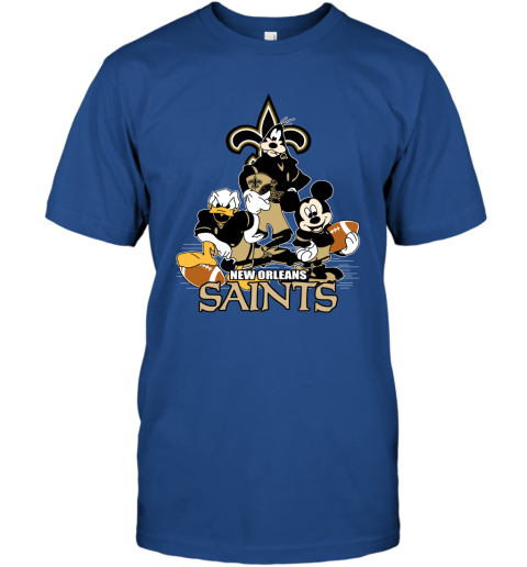 NFL New Orleans Saints Mickey Mouse Donald Duck Goofy Football T Shirt -  Rookbrand