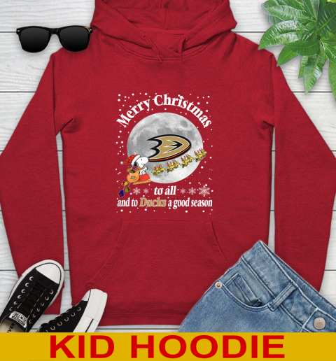 Anaheim Ducks Merry Christmas To All And To Ducks A Good Season NHL Hockey Sports Youth Hoodie 11