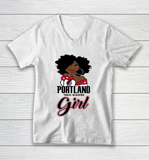 Portland Trail Blazers Girl NBA V-Neck T-Shirt 2