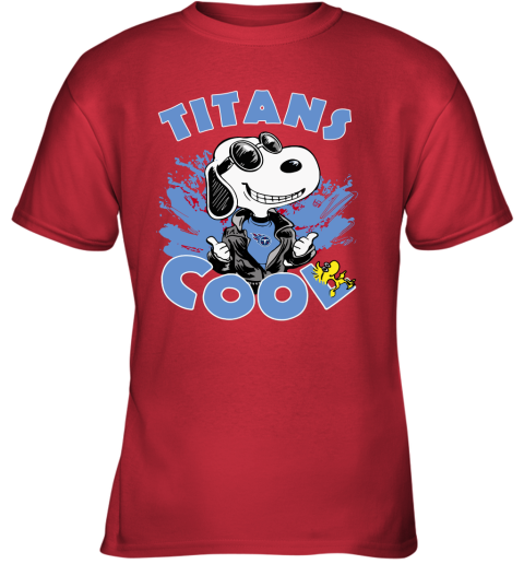 Tennessee Titans Snoopy Joe Cool We're Awesome Youth T-Shirt 