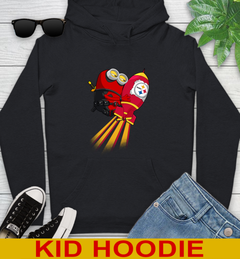 NFL Football Pittsburgh Steelers Deadpool Minion Marvel Shirt Youth Hoodie