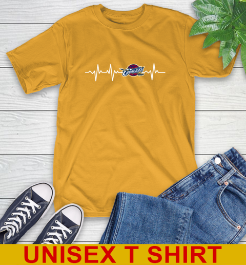 Cleveland Cavaliers NBA Basketball Heart Beat Shirt T-Shirt 3 Cleveland Cavaliers NBA Basketball Heart Beat Shirt T-Shirt - Image 3