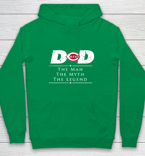 Cincinnati Reds MLB Baseball Dad The Man The Myth The Legend Youth Hoodie 4