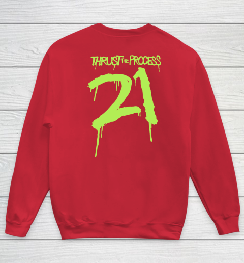 DX Thrust The Process shirt Embiid DX shirt DX Sixers print on front and back Youth Sweatshirt