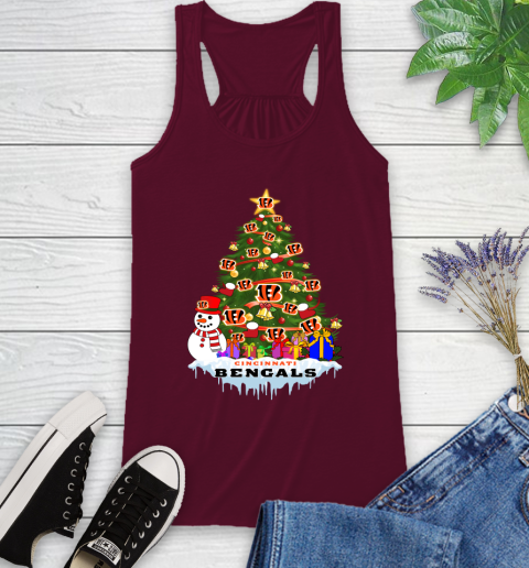 Cincinnati Bengals Merry Christmas NFL Football Sports Racerback Tank 3