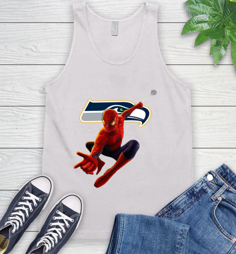 NFL Spider Man Avengers Endgame Football Seattle Seahawks Tank Top