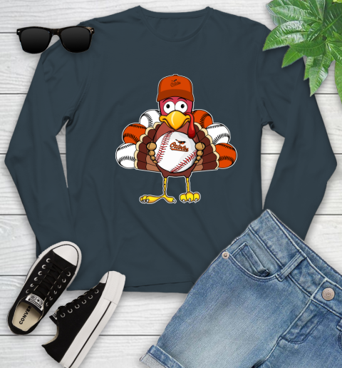 Baltimore Orioles Turkey thanksgiving Youth Long Sleeve 8