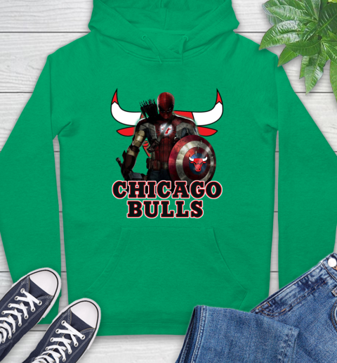 Chicago Bulls NBA Basketball Captain America Thor Spider Man Hawkeye Avengers Hoodie 8