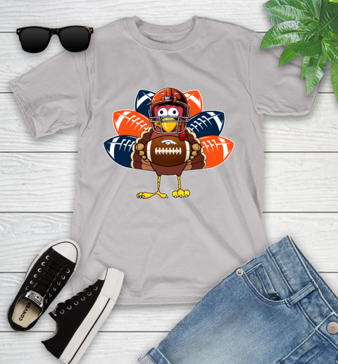 Denver Broncos Turkey Thanksgiving Day Youth T-Shirt 12