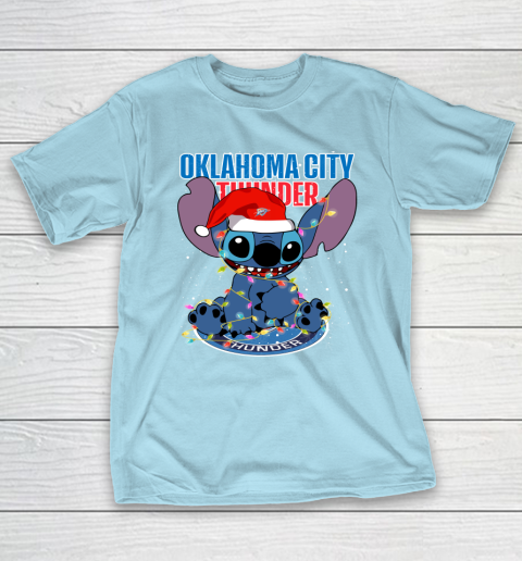 Oklahoma City Thunder NBA noel stitch Basketball Christmas T-Shirt 10