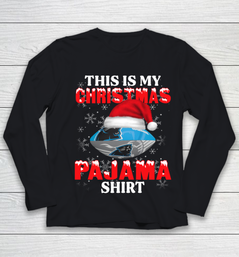 Carolina Panthers This Is My Christmas Pajama Shirt NFL Youth Long Sleeve
