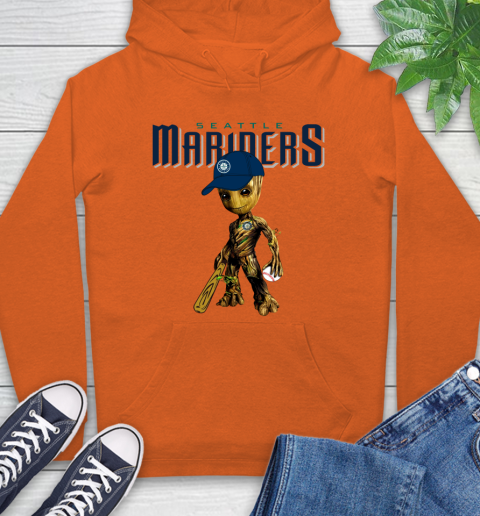 MLB Seattle Mariners Groot Guardians Of The Galaxy Baseball Hoodie 5