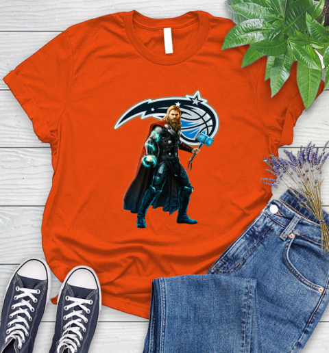 NBA Thor Avengers Endgame Basketball Orlando Magic Women's T-Shirt 4