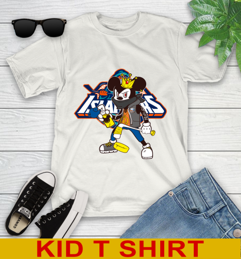 New York Islanders NHL Hockey Mickey Peace Sign Sports Youth T-Shirt