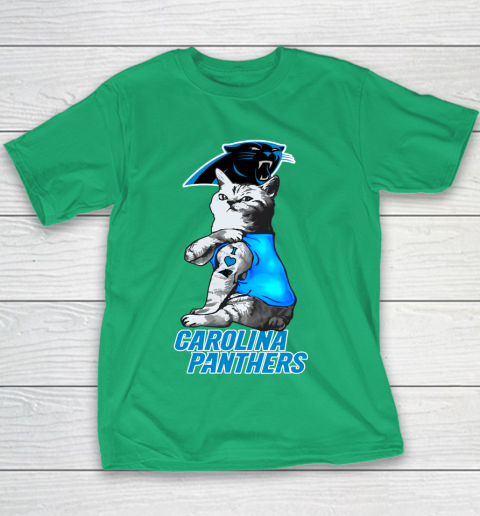 NFL Football My Cat Loves Carolina Panthers Youth T-Shirt 3