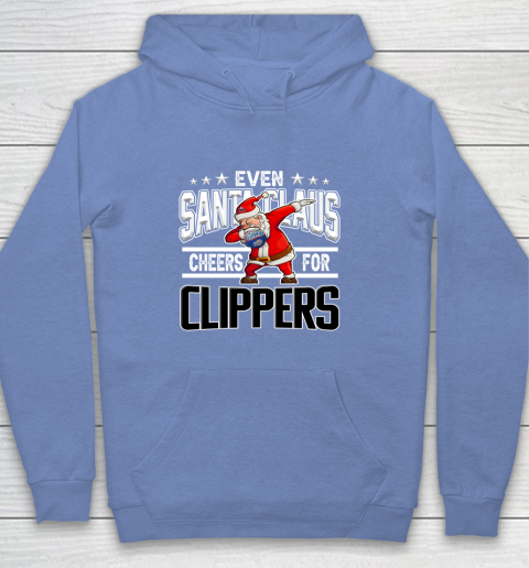 LA Clippers Even Santa Claus Cheers For Christmas NBA Youth Hoodie 8