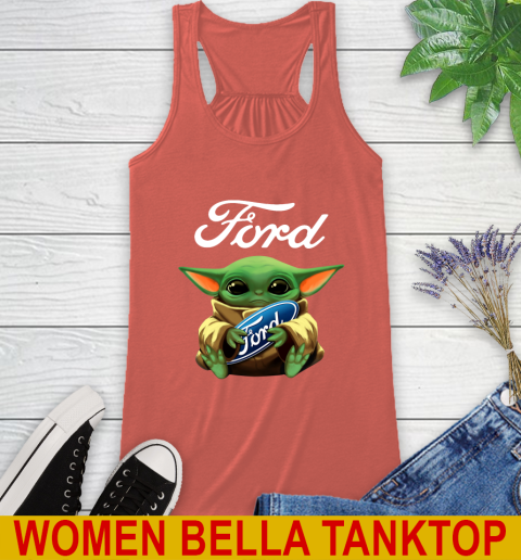 Star Wars Baby Yoda Hugs Ford Car Shirt 39