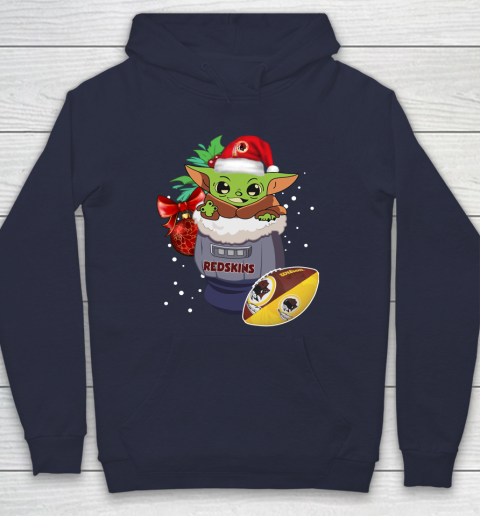 Washington Redskins Christmas Baby Yoda Star Wars Funny Happy NFL Hoodie 4