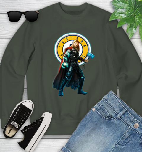 NBA Thor Avengers Endgame Basketball Indiana Pacers Youth Sweatshirt 10