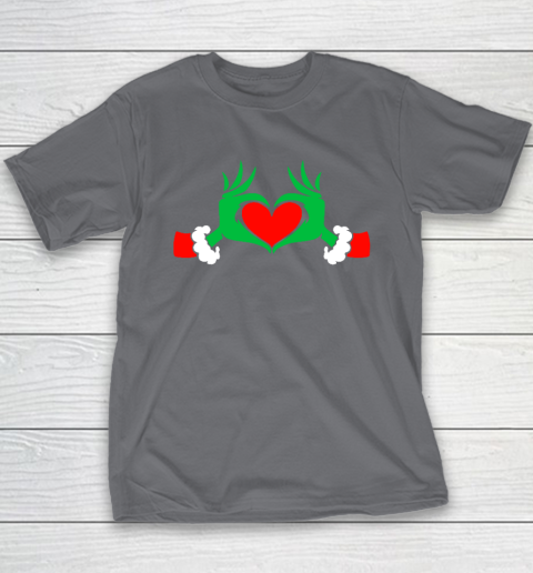 Funny Elf With Cute Heart Hands Style Christmas Costumes Youth T-Shirt - Image 6
