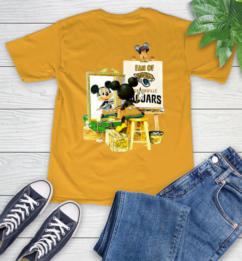 NFL Football Jacksonville Jaguars Mickey Drawing Shirt 2