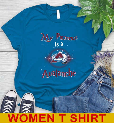 NHL Hockey Harry Potter My Patronus Is A Colorado Avalanche Women's T-Shirt 8