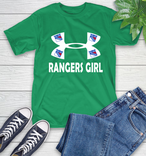 NHL New York Rangers Girl Under Armour Hockey Sports T-Shirt 7