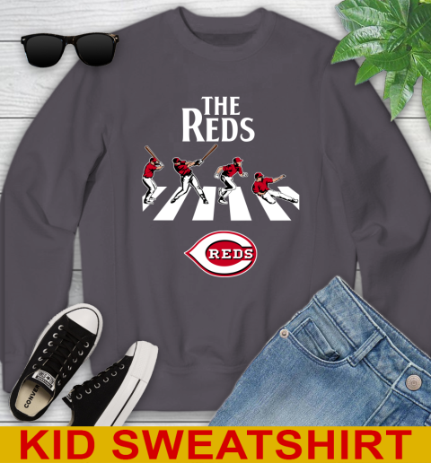 MLB Baseball Cincinnati Reds The Beatles Rock Band Shirt Youth Sweatshirt 5