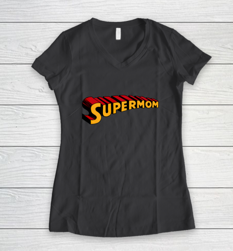 Super mom Superhero Mom for Super Mom Women's V-Neck T-Shirt 8