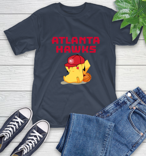 NBA Pikachu Basketball Sports Atlanta Hawks T-Shirt 4