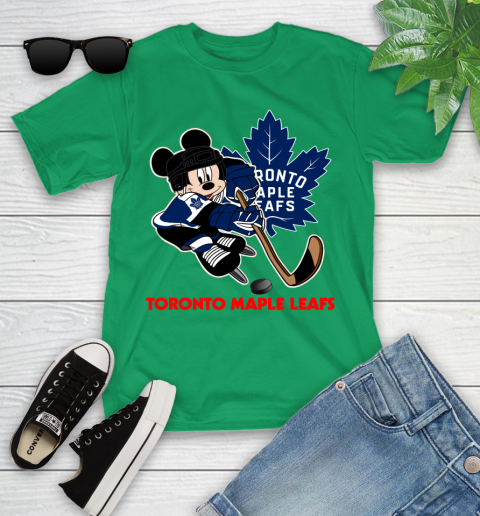 NHL Toronto Maple Leafs Mickey Mouse Disney Hockey T Shirt Youth T-Shirt 6