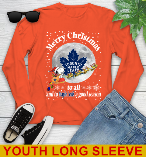 Toronto Maple Leafs Merry Christmas To All And To Maple Leafs A Good Season NHL Hockey Sports Youth Long Sleeve 3