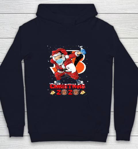 Cincinnati Bengals Funny Santa Claus Dabbing Christmas 2020 NFL Youth Hoodie 2