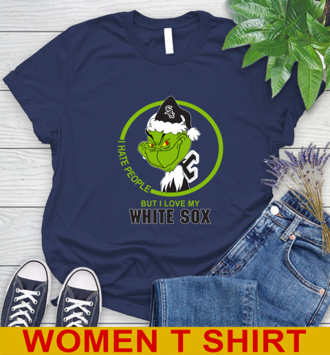 Chicago White Sox MLB Grinch I Hate People But I Love My Favorite Baseball Team 100