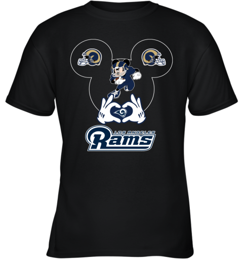 I Love The Rams Mickey Mouse Los Angeles Rams Youth T-Shirt