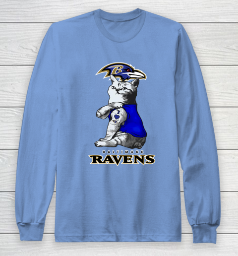 NFL Football My Cat Loves Baltimore Ravens Long Sleeve T-Shirt 8
