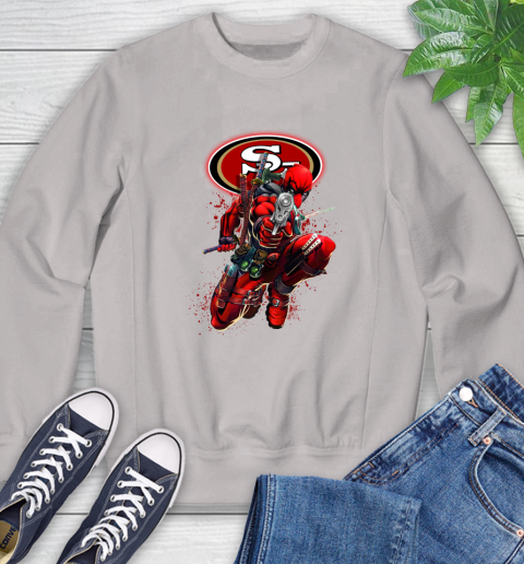 NFL Deadpool Marvel Comics Sports Football San Francisco 49ers Sweatshirt 12