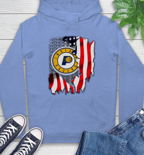 Indiana Pacers NBA Basketball American Flag Hoodie 11