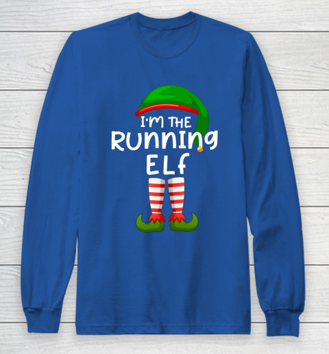 I m The Running Elf Funny Elf Family Matching Christmas Long Sleeve T-Shirt 6