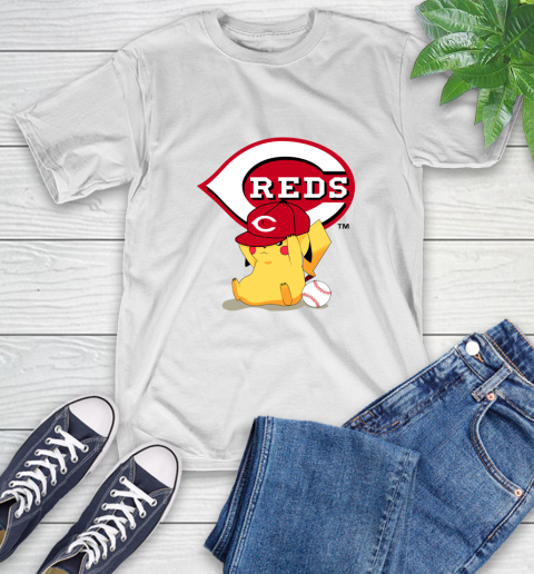 MLB Pikachu Baseball Sports Cincinnati Reds T-Shirt