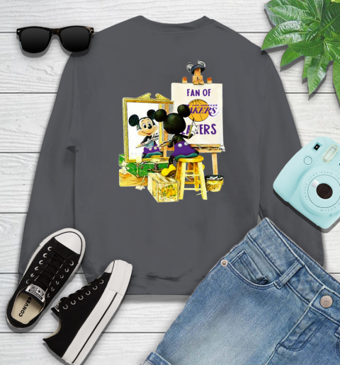NBA Basketball Los Angeles Lakers Mickey Drawing Shirt 31 NBA Basketball Los Angeles Lakers Mickey Drawing Shirt - Image 31