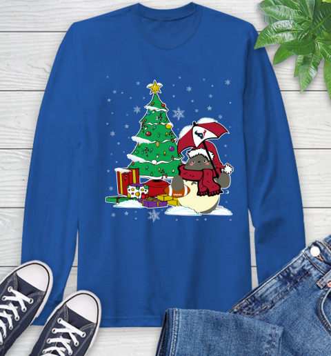 Houston Texans NFL Football Cute Tonari No Totoro Christmas Sports Long Sleeve T-Shirt 10